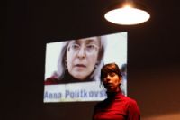 Femme non reeducable, Mémorandum théâtral sur Anna Politkovskaïa. Le mardi 23 octobre 2012 à Villard-Bonnot. Isere. 